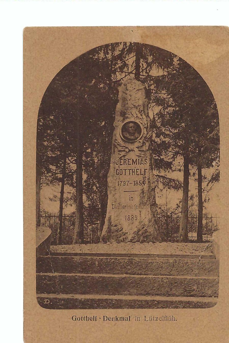 Cartoline postali: Lützelflüh, Gotthelf Denkmal 1975 – Usato da Thun venduto da 44wart
