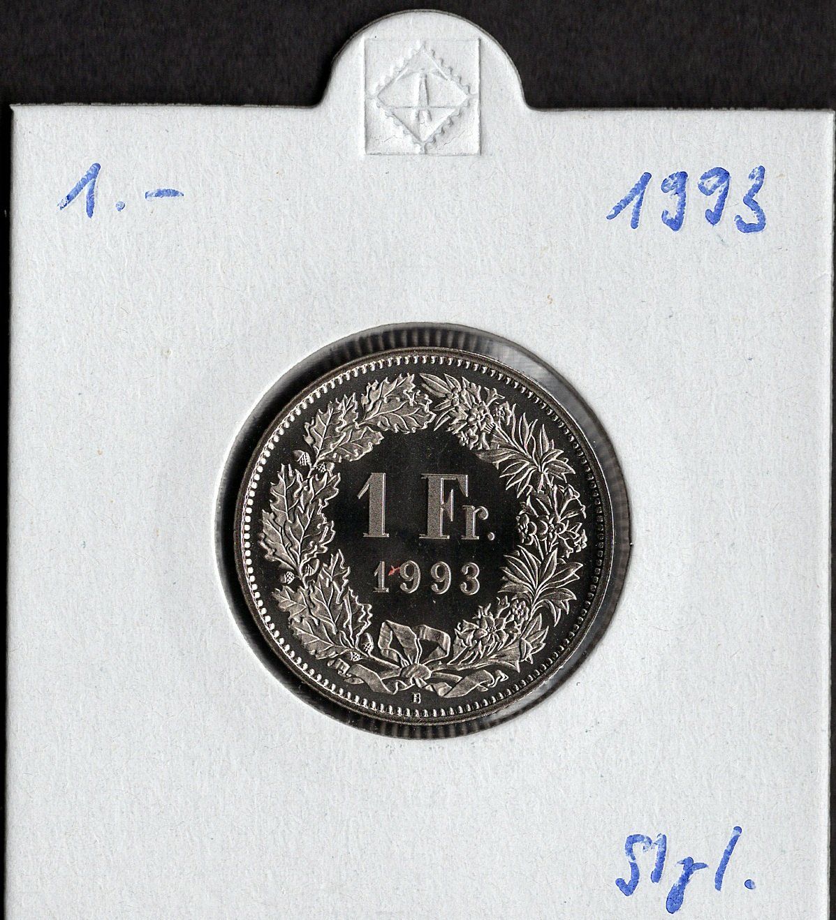 Alle Münzen: 1 Franken 1993 stgl. – Neu (gemäss Beschreibung) aus Alpnach Dorf von Colibri126