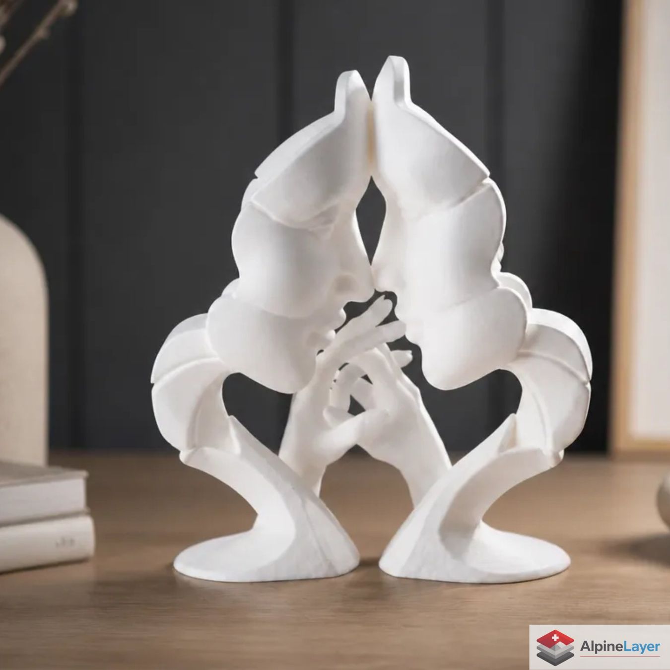Skulpturen & Statuen: Love Faces Sculpture Romantic Couple Statue - 3D Printed – Neu (gemäss Beschreibung) aus Losone von AlpineLayer