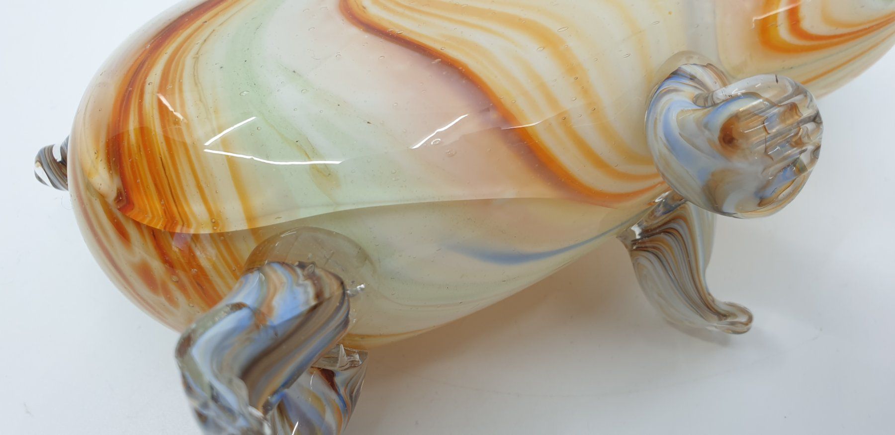 Statuette: Glasfigur Schwein evtl. Murano ? mit Spannungsriss ? – Usato da Emmen venduto da Brockofsky 5
