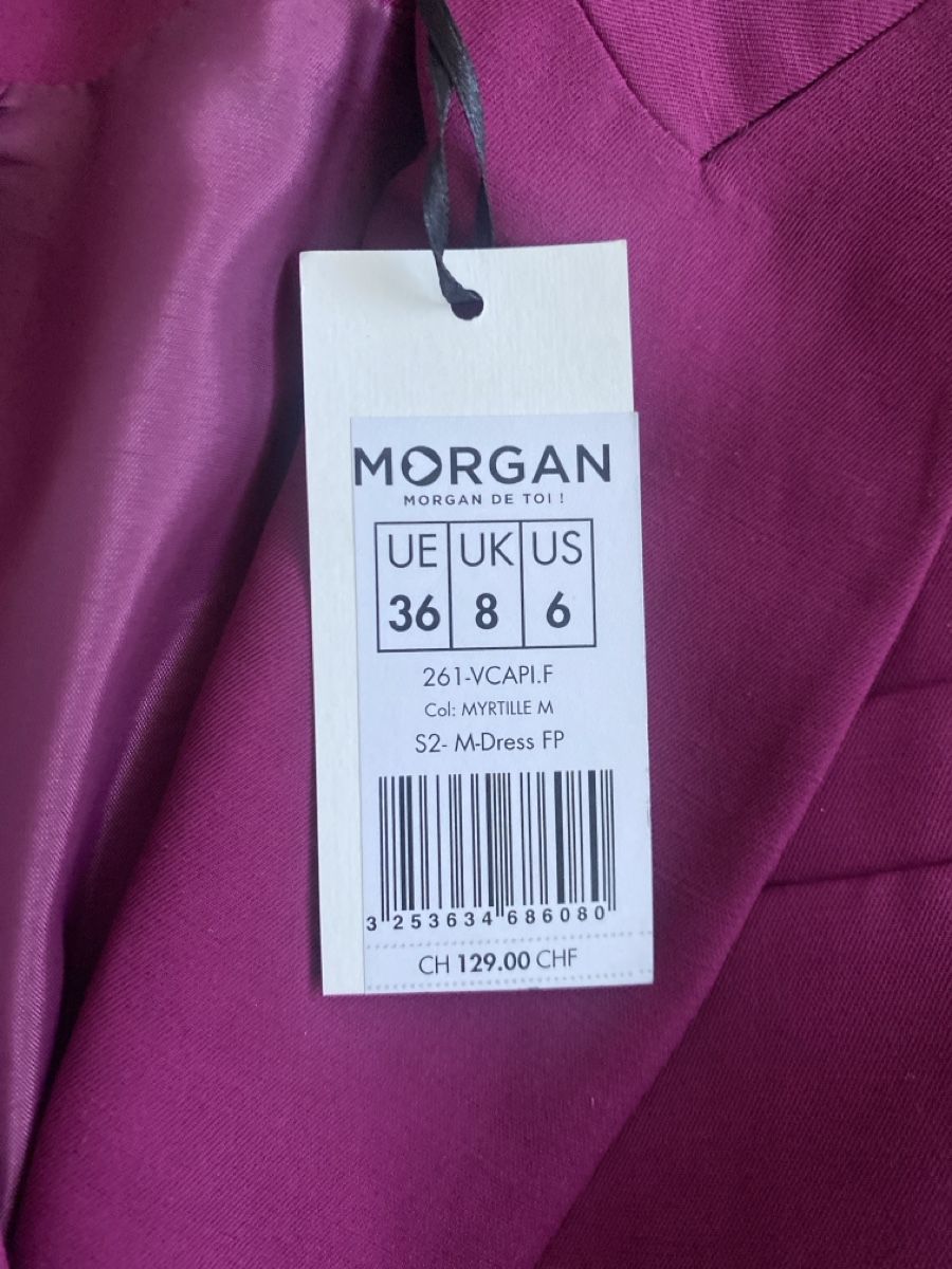 Morgan Giacche: Veste Morgan neuve taille 36 violette - Élégance assurée! – Nuovo (secondo la descrizione) da Geneve venduto da pat_p76n 2