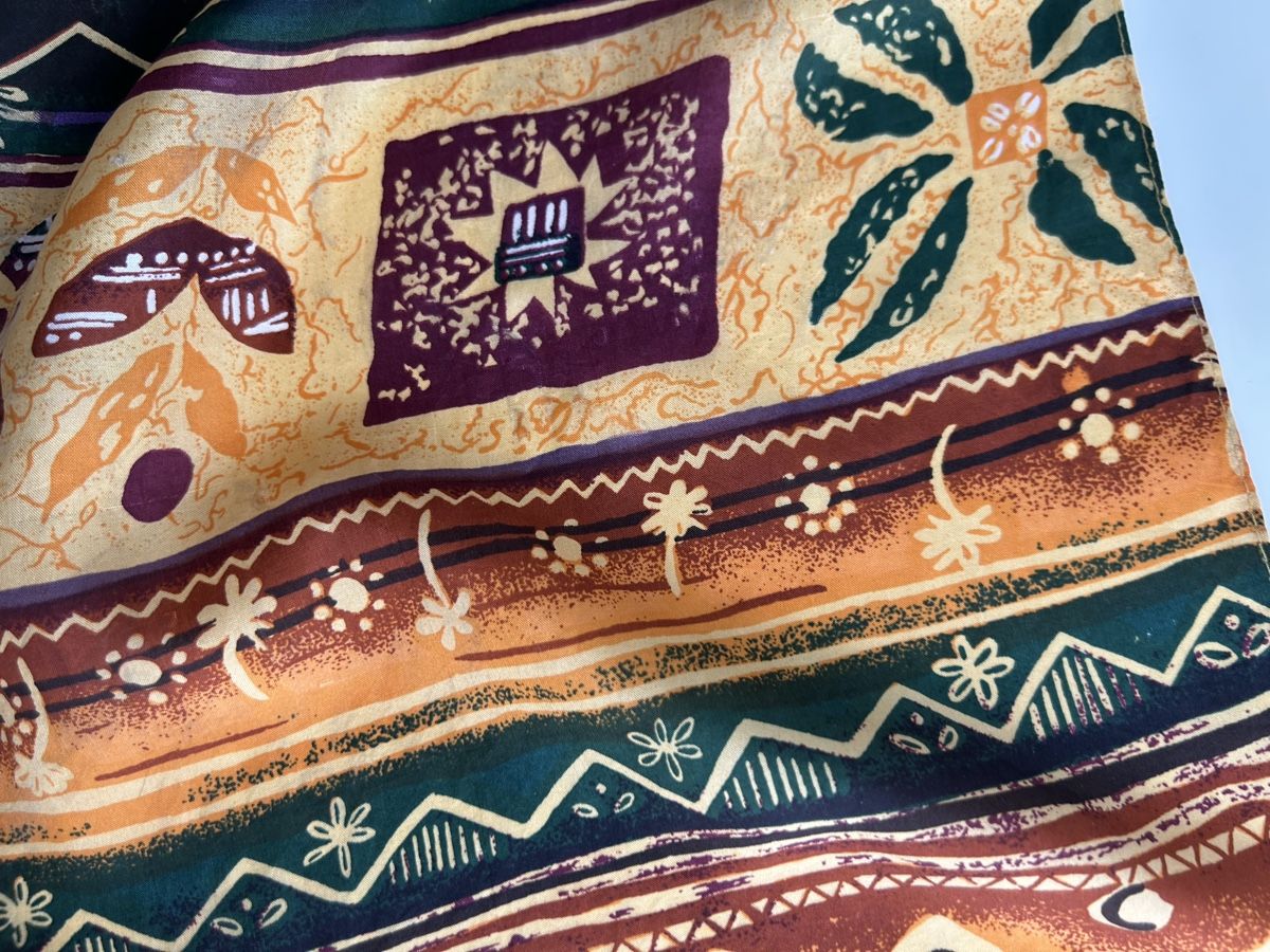 Foulard & Sciarpe: Scarf with ethnic pattern orange green – Nuovo (secondo la descrizione) da Saland venduto da ele_vc96 2