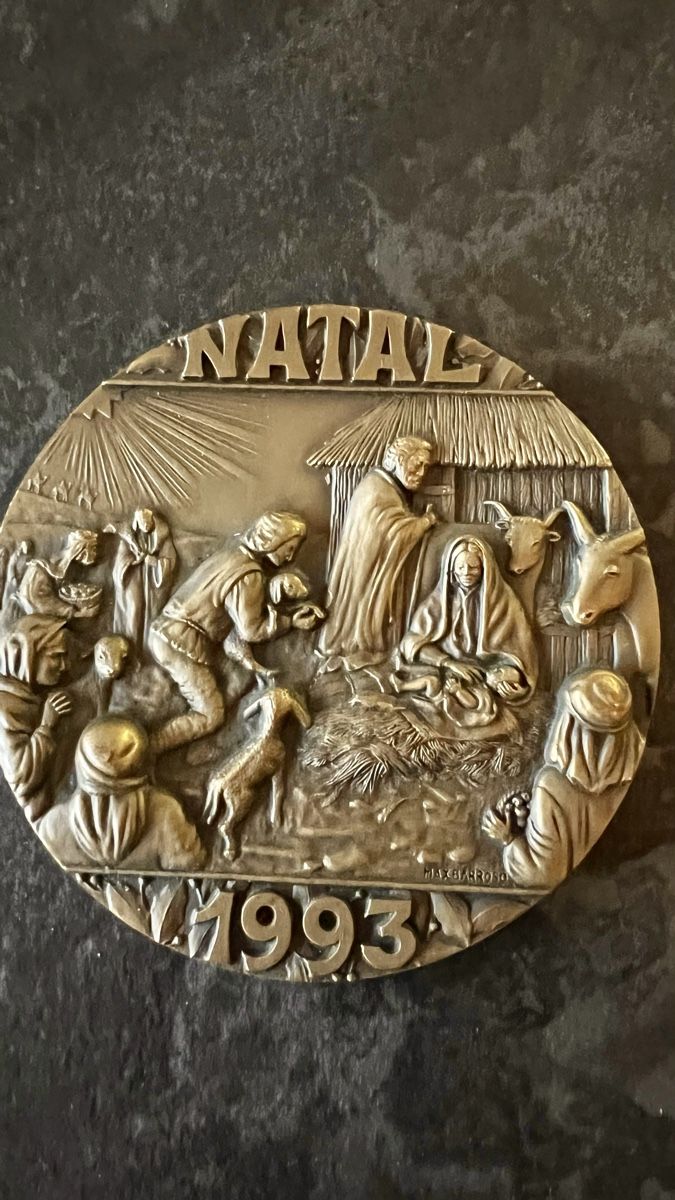 Medaillen: Médaille Noël NATAL 1993 bronze Max Barroso – Gebraucht aus Nyon von stylevintage79 1