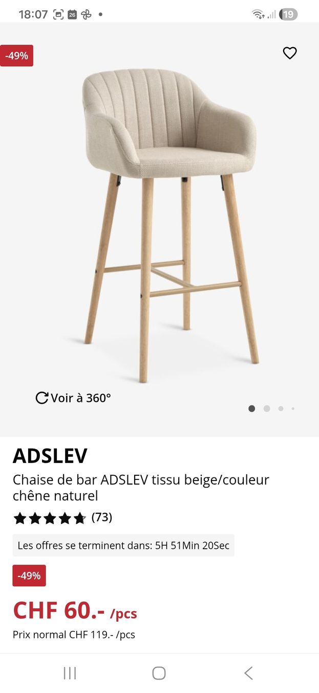 Set di tavolo e panche: Table de bar et ses deux chaises – Usato da Lengnau BE venduto da chouby01 4