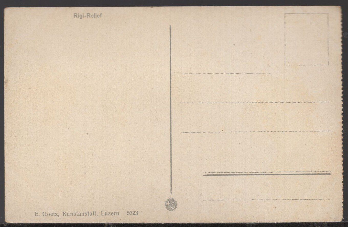 Cartoline postali: Rigi - Relief  Vierwaldstdter - Zuger - Lauerzer - See – Usato da Aarau venduto da kufi44 1