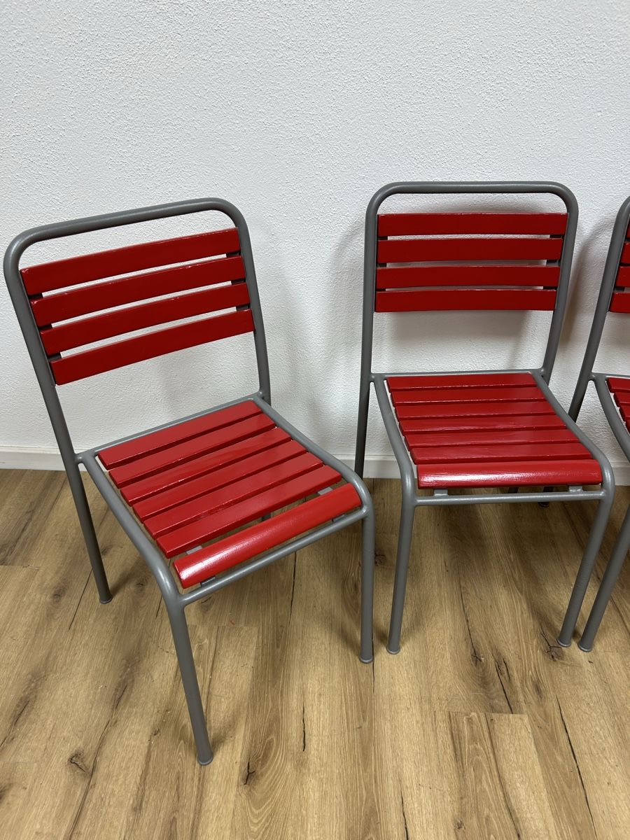 Sedie: 4er Set Gartenstühle stapelbar (restauriert) – Usato da Basel venduto da MoebelSackmann 4