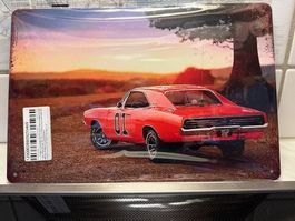 Blechschild Dodge Challenger Nr. 1 orange NEU/OVP 30x20 cm