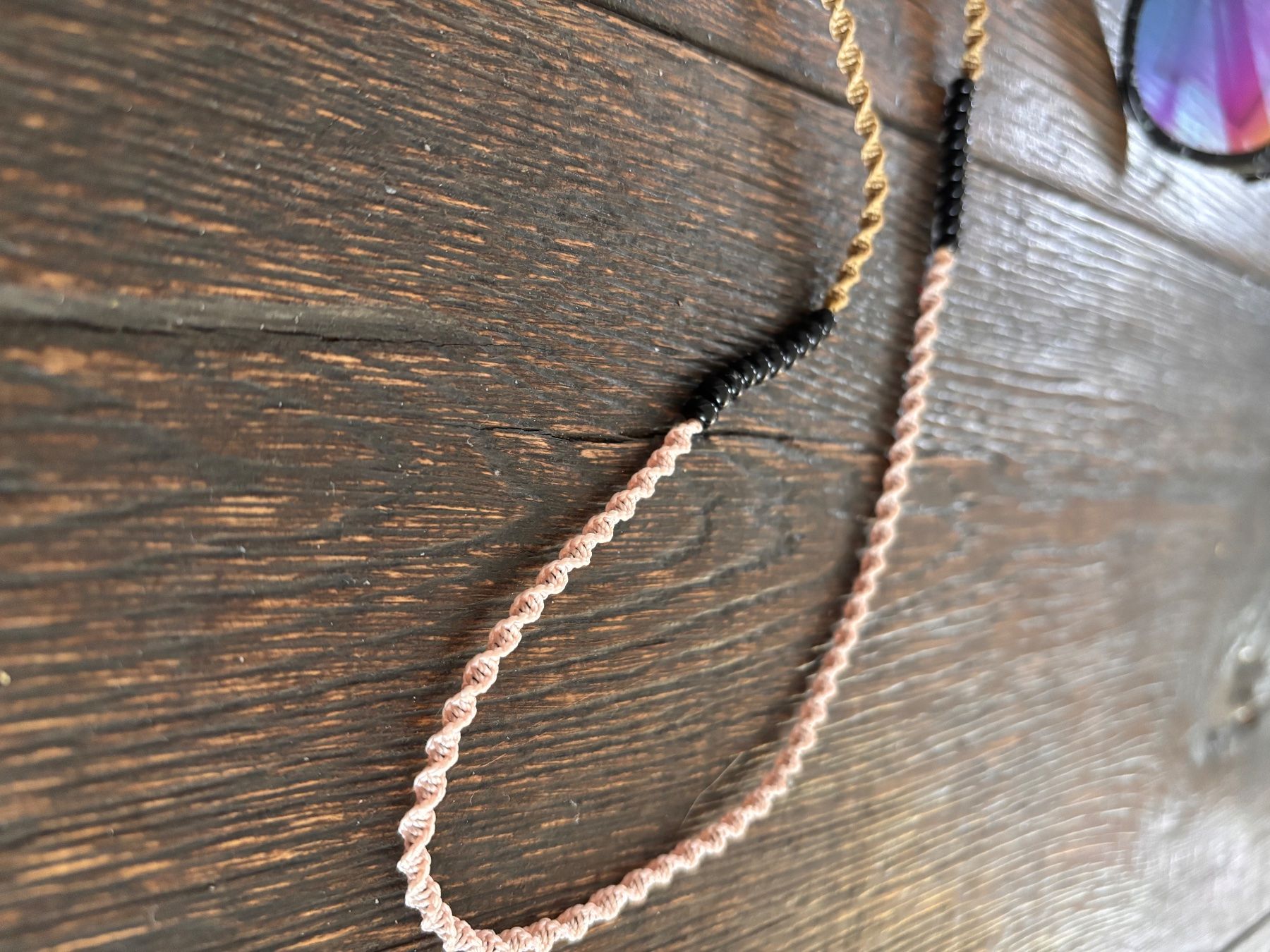 Catenine: Brillenkette Makramee Handmade – Nuovo (secondo la descrizione) da St. Niklaus VS venduto da loumonrohandmade 4