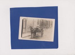 Carte postale ancienne femme en carriole /hippomobile France