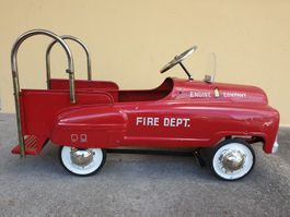 Blech-Tretauto Feuerwehrauto