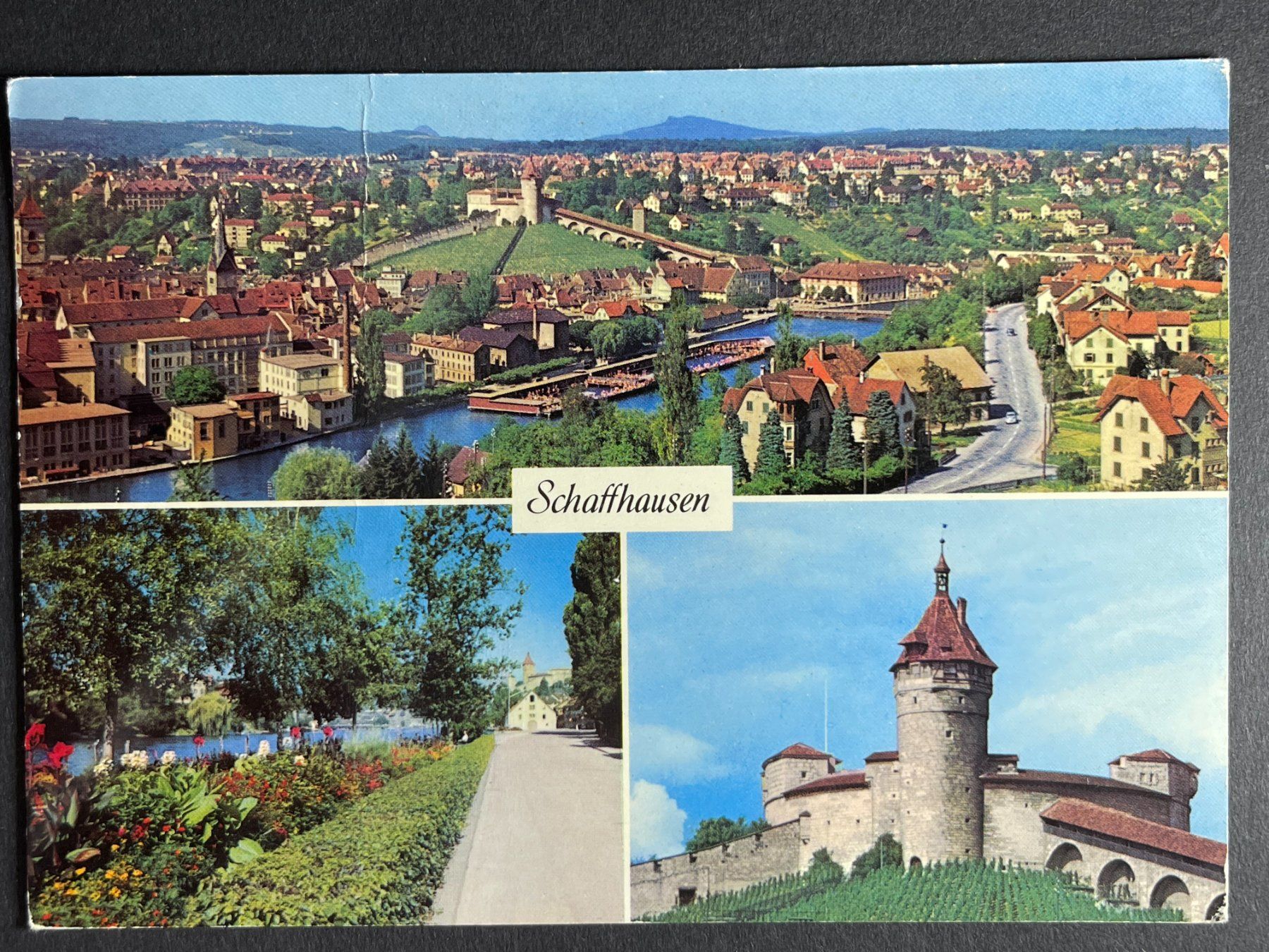 Cartoline postali: Schaffhausen - 3 Ansichten – Usato da Steg VS venduto da danwer74