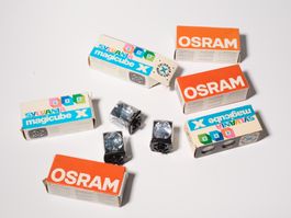 Magicube X Flashcubes, Sylvania & Osram, lot of 6