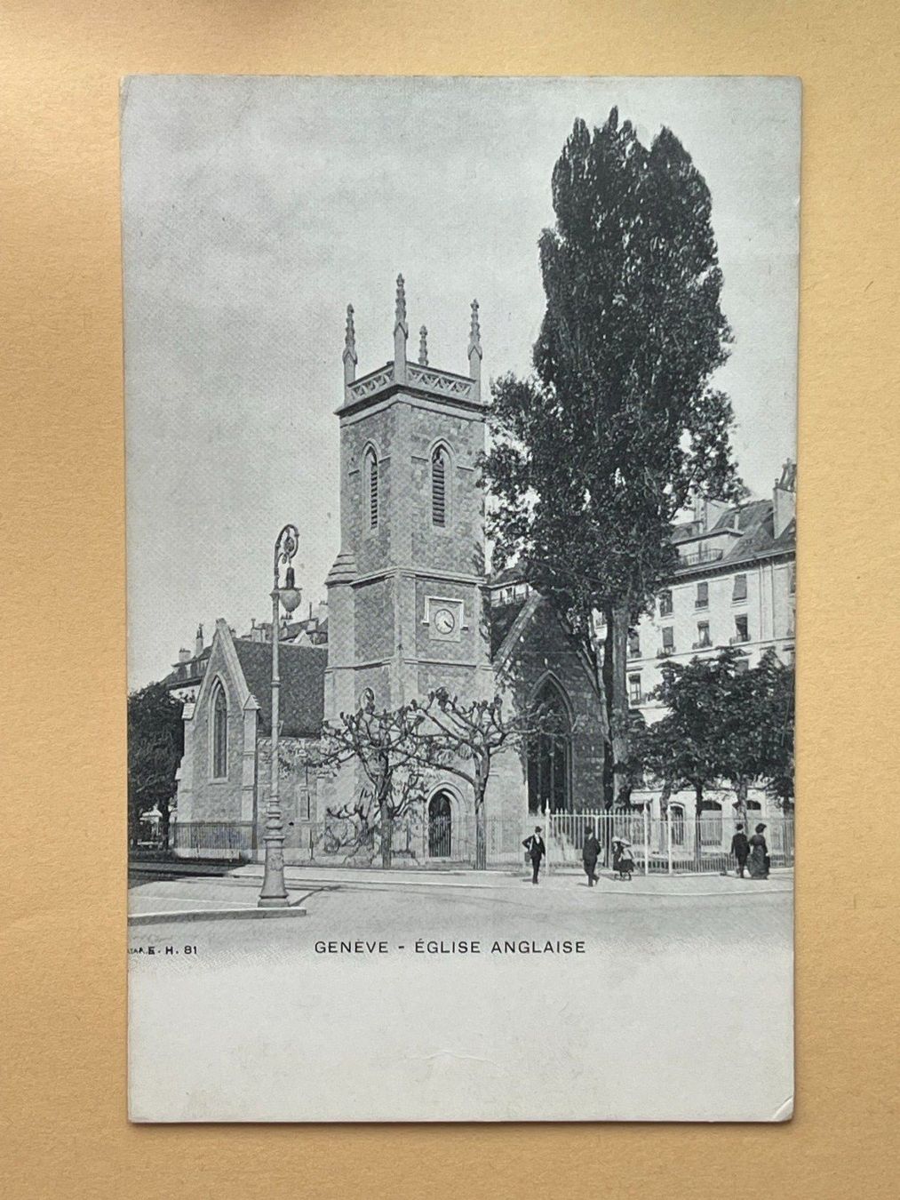 Ansichtskarten: Genève - Eglise Anglaise - belebt – Gebraucht aus Steg VS von danwer74
