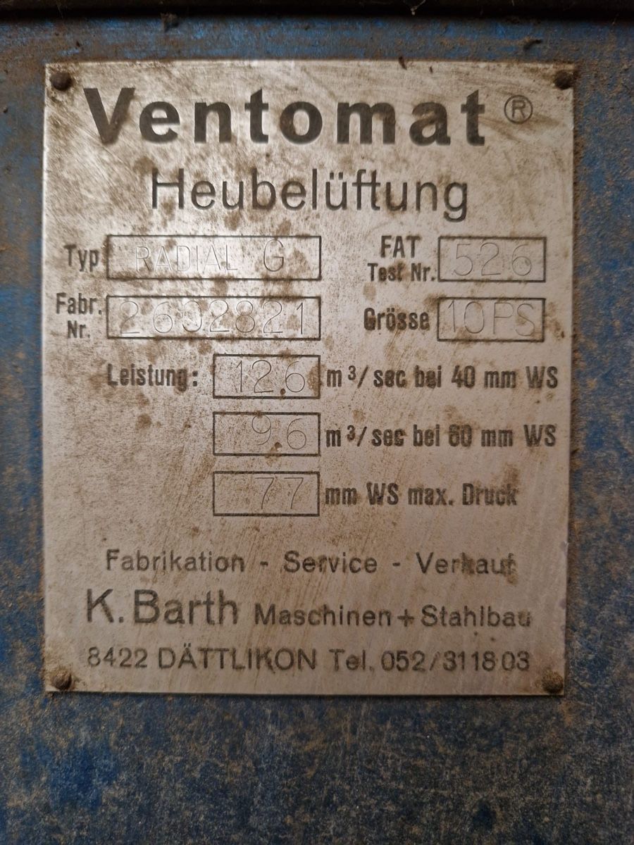 Ventilatori: Heubelüfter – Usato da Krauchthal venduto da colligio