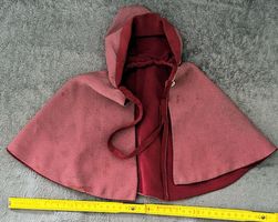 Puppenkleider Umhang rot 1 Teile