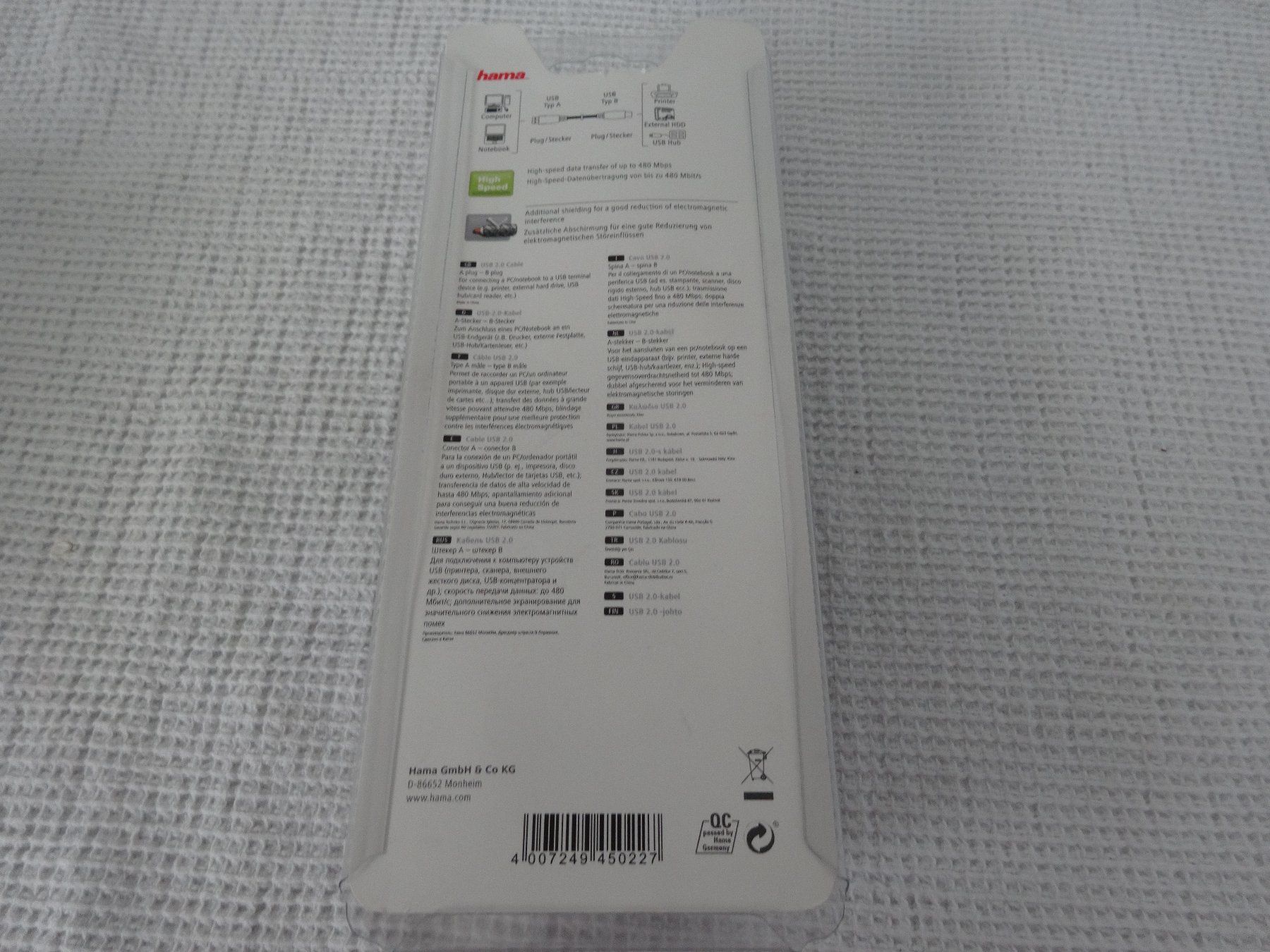 Hama Cavi: Hama USB 2.0.-Kabel 3 Meter – Nuovo e nell'imballaggio originale da Neerach venduto da jenny062 2