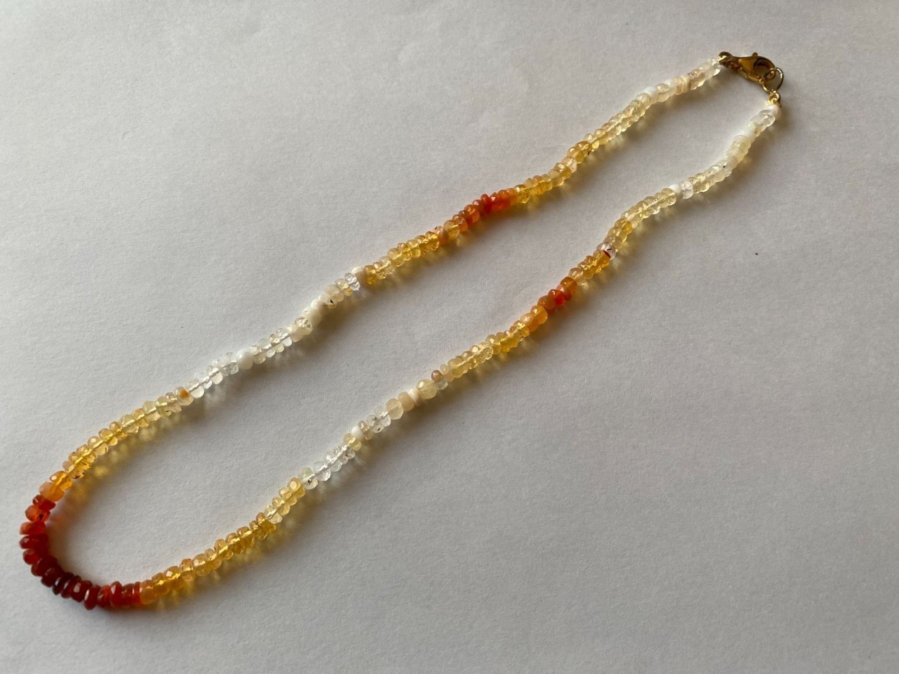 Ketten: Kette, Feueropal, Länge 40cm, (1) – Neu (gemäss Beschreibung) aus Muri b. Bern von Silberqualle 1