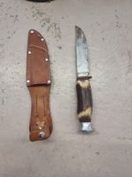 Jagdmesser von Scheid-Nickel Solingen mit Lederscheide