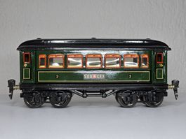 Märklin, 1886 ?, Tin Plate, SBB,  2/3 Kl., grün, 21.5 cm.