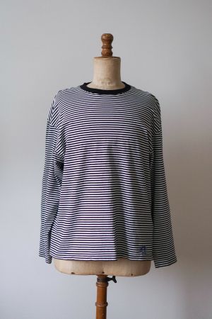 Langarmshirt Hugo Boss, gestreift, Schwarzweiss, Gr. M
