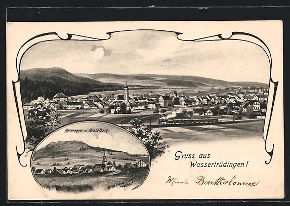 Ansichtskarten: Eugen Felle: Wassertrüdingen, Gesamtans – Gebraucht aus Berlin von bartko-reher