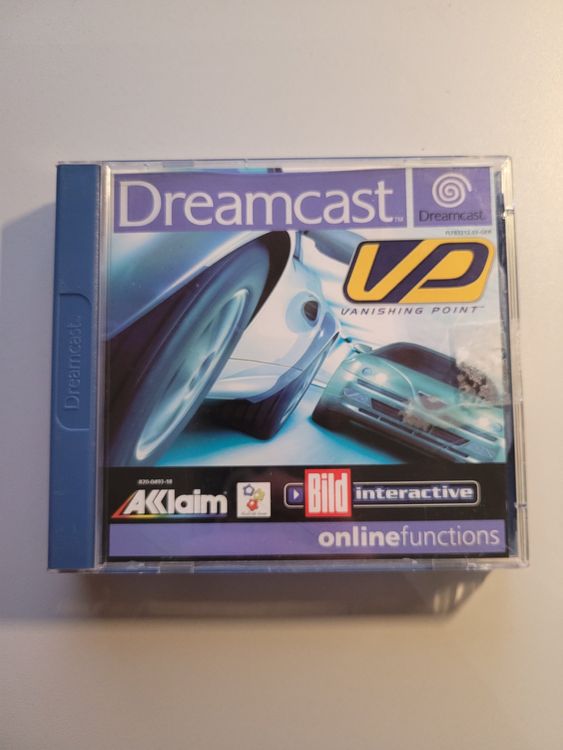 Jeu Vidéo Vanishing Point - Version PROMO PRESS WHITE LABEL Pour Sega Dreamcast - PAL - Comme Neuf