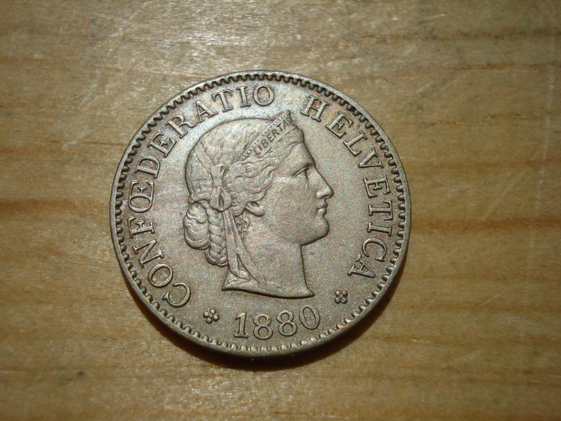 Tutti le monete: (H3) 5 Rappen 1880 VZ – Usato da Erlach venduto da Net-Coins
