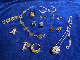 Grosses Schmucklot mit und ohne Stempel