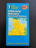 Schleswig-Holstein Strassenkarte, RV Verlag, Top Zustand
