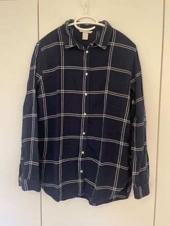 Blau/weiss kariertes Hemd, H&M (Gr. 36)