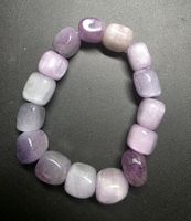 💜💚 Wunderschönes Kunzit & Hiddenit Freiform-Armband I💚💜