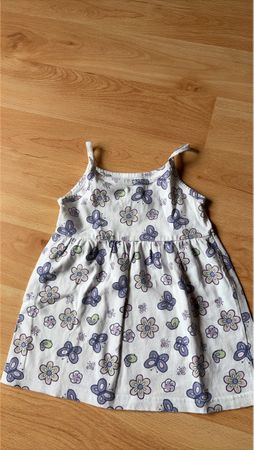 Robe d'été légère à motifs fleuris et papillons, taille 68