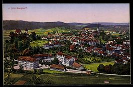 AK Burgdorf, Totalansicht aus der Vogelschau mit Kirche