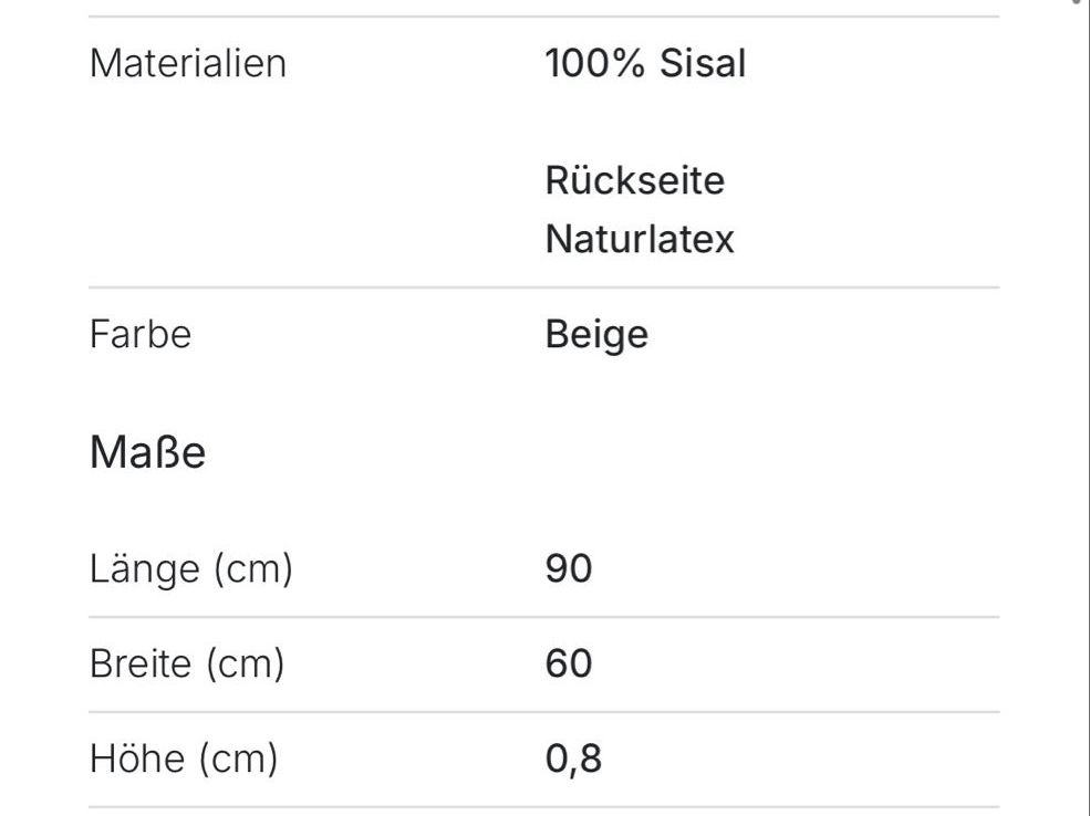 Teppiche: Fussmatte Sisal NEU – Neu und originalverpackt aus Zürich von ZH2hand 3