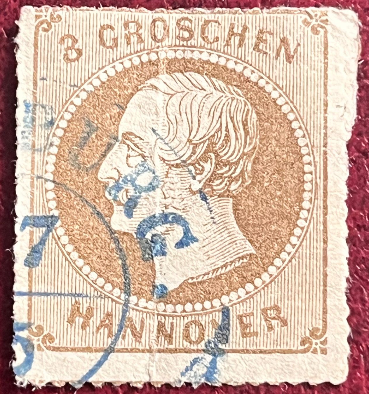 Tutti i francobolli: 1859 ? Hannover 3 Groschen Briefmarke, – Usato da Chiasso venduto da AzenYa