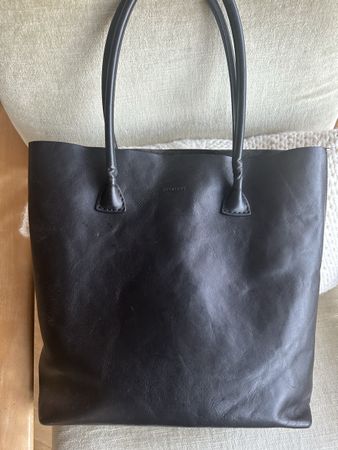 Decadent Echtleder Shopper Bag Schwarz Elsa neuwertig