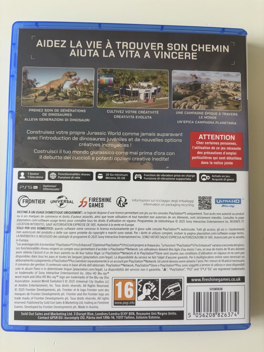 Spiele: Jurassic World Evolution 3 PS5 / Playstation 5 – Gebraucht aus Bühler von fab_5x87 1