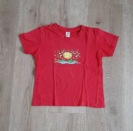 T-Shirt mit Aufdruck "Campofelice" rot Gr. 6 Jahre