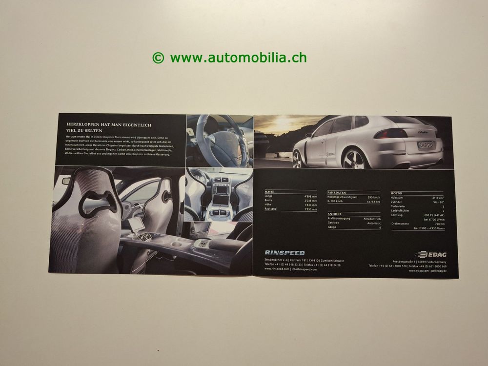 Rinspeed Chopster (Porsche Cayenne) by EDAG Prospekt deutsch (Gebraucht ...
