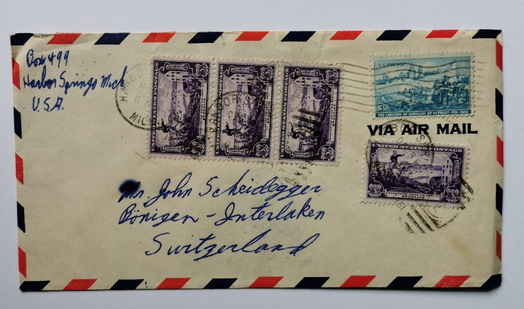 Tutti i francobolli: USA-Beleg 1951 – Usato da Aadorf venduto da Chnorli-Furz