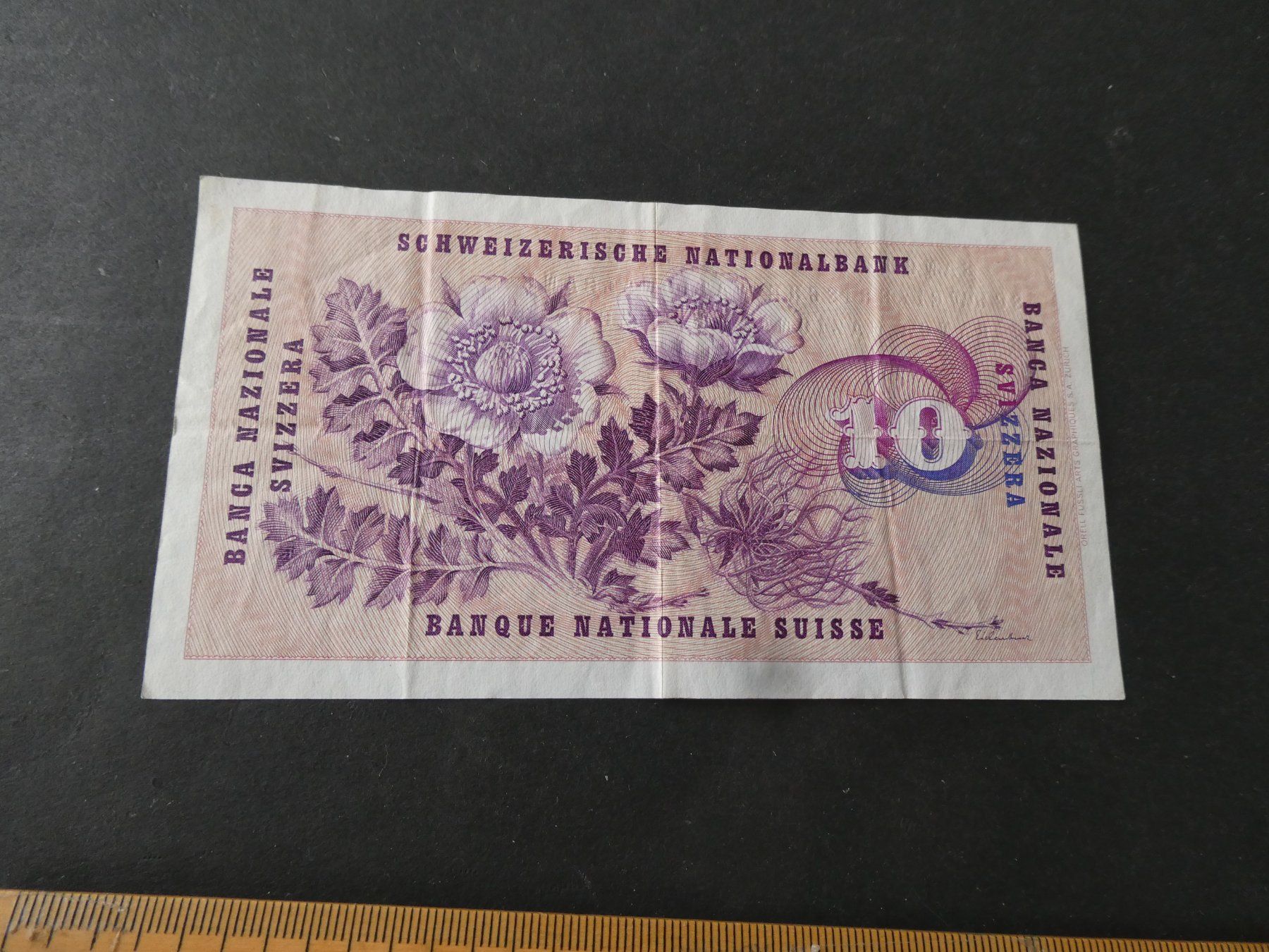 Banconote: Schweiz 1965, 10 Franken – Usato da Hinterforst venduto da Rohusri 1