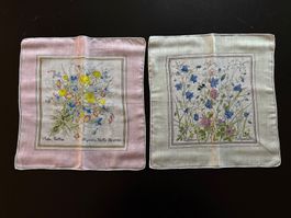 2 Taschentücher mit Blumenmuster Frühling / Sommer 🇨🇭
