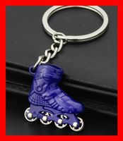 Schlüsselanhänger Inline Skates BLAU Halfpipe Freestyle