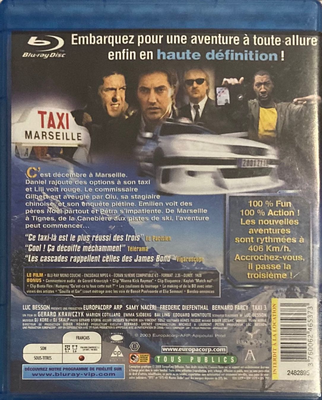 Tous les DVDs: TAXI 3 – D'occasion à Poliez-Pittet par Newtown-Records 1