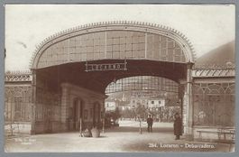 LOCARNO - DEBARCADERO, FRANCOBOLLO SCOLLATO A TERGO