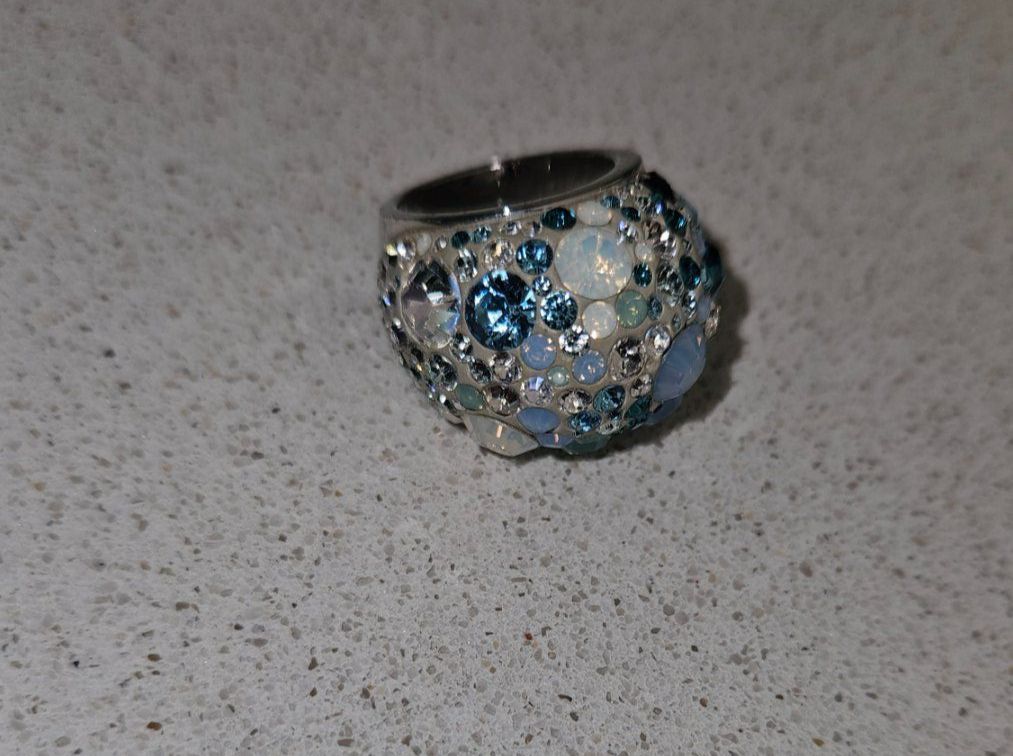 Anelli: Swarovski Ring, Silber, Blau, Top! – Nuovo (secondo la descrizione) da Sennhof (Winterthur) venduto da HG2019 2