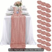 10x Rosa Tischläufer 90×300 cm | Hochzeit Tischdeko