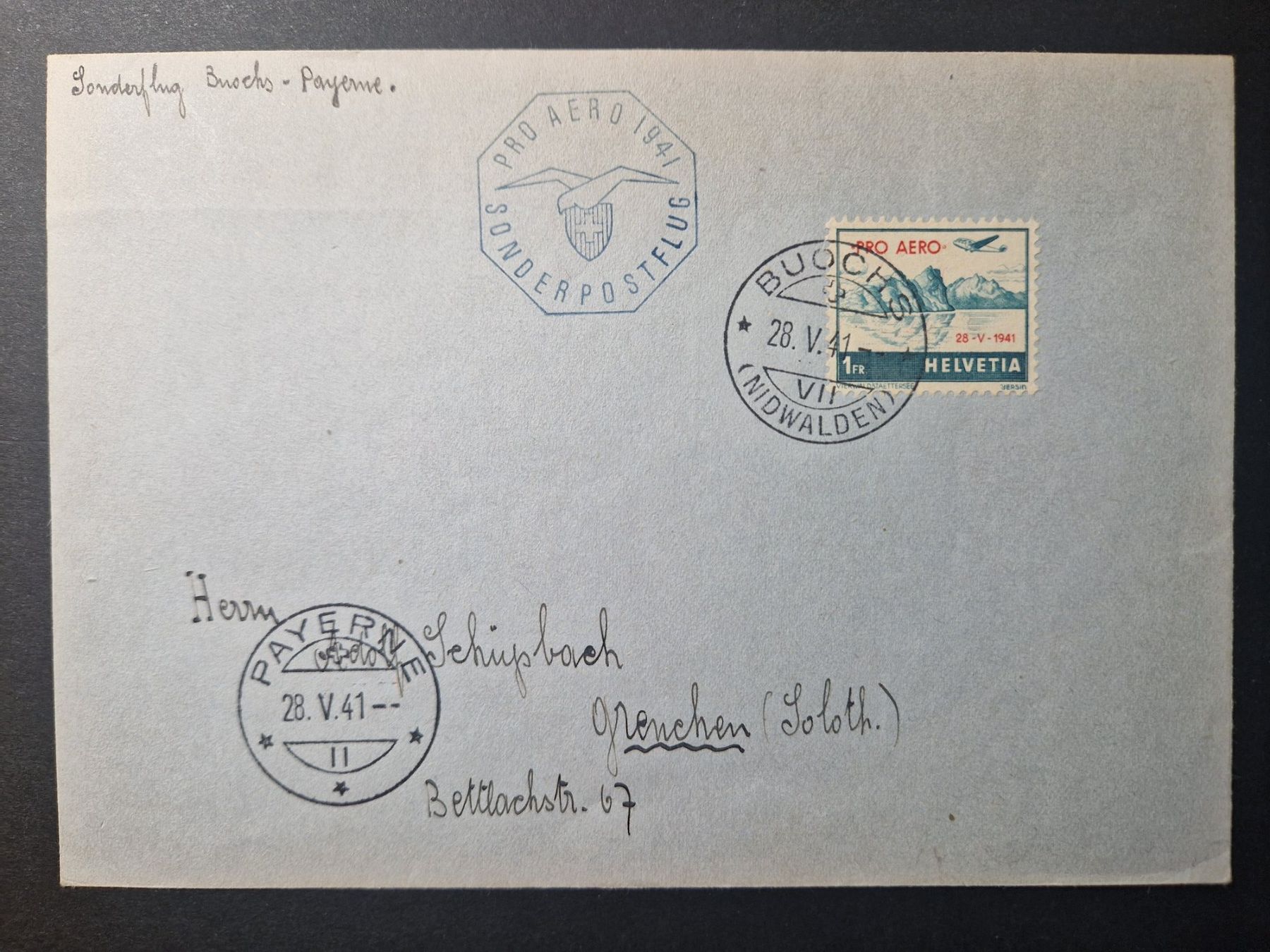 Alle Briefmarken: F 35    auf Brief gestempelt  Buochs – Gebraucht aus Bouveret von hckoala