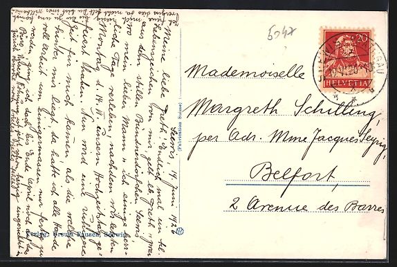 Cartoline postali: AK Seewis, Kirche mit Scesaplana, 1926 – Usato da Berlin venduto da bartko-reher 1
