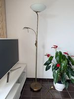2 Standleuchten aus Messing, dimmbar